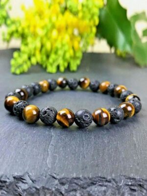 Tiger eye & Lava bracelet