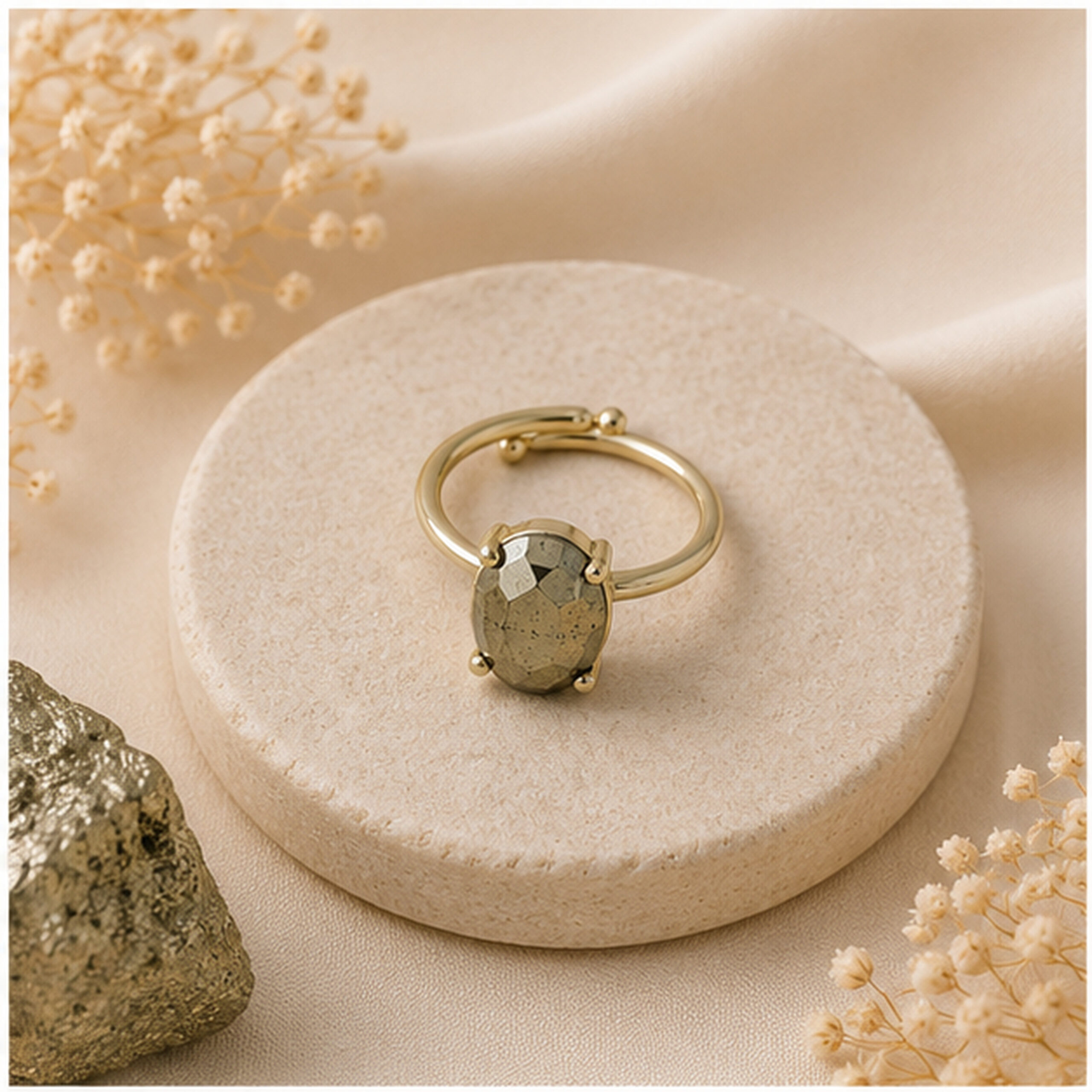 Pyrite rings (white metal) - Image 3