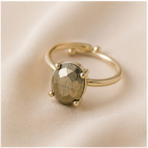 Pyrite rings (white metal)